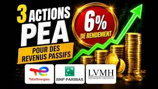 Miniature : Les 3 actions PEA que j'achèterais aujourd'hui pour générer des revenus passifs