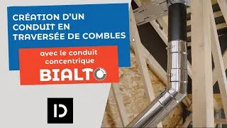 Miniature : DIXNEUF - Création d'un conduit en traversée de combles avec BIALTO, le conduit concentrique DIXNEUF