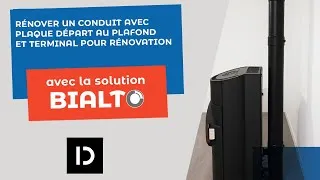 Miniature : DIXNEUF - Rénovation d'un conduit avec plaque départ au plafond avec la solution BIALTO