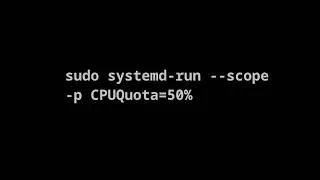 Miniature : Limiter la consommation d'une commande, sous linux
