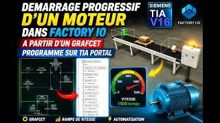 Miniature : PROGRAMMATION ET SIMULATION GRAFCET DEMARRAGE PROGRESSIF MOTEUR AVEC TIA PORTAL ET FACTORY IO.