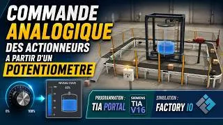 Miniature : COMMANDE ANALOGIQUE DES ACTIONNEURS A PARTIE D'UN POTENTIOMETRE : SIMULATION DANS FACTORY IO ET TIA.
