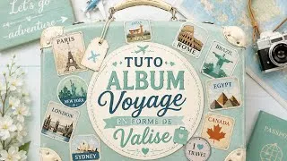 Miniature : TUTO Prête pour le départ! Créez un album valise @LeScraptelier #tutorial #scrapbooking #diy 