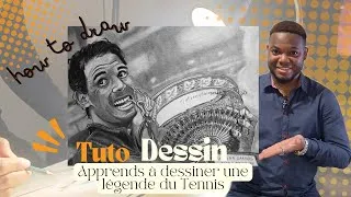 Miniature : Tuto DESSIN || Apprends à dessiner une légende du Tennis - PORTRAIT REALISTE de Rafael NADAL