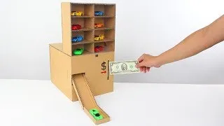 Miniature : Comment fabriquer un distributeur automatique de voitures en carton