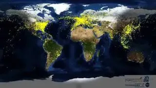 Miniature : Trafic aérien dans le monde en 24 heures !!!