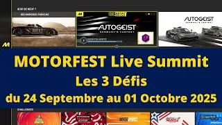 Miniature : The Crew Motorfest FR - LES 3 DÉFIS - Live Summit Contest - du 24 Septembre au 01 Octobre 2025 -
