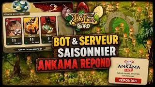 Miniature : BOT ET SERVEUR TEMPORAIRE ANKAMA REPOND - DOFUS RETRO