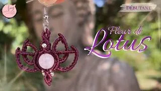 Miniature : 🪷Tutoriel Boucles d'Oreilles Fleur de Lotus en Micro Macramé | Rapide #macrameearrings #lotusflower