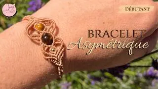 Miniature : DIY: Bracelet asymétrique avec perles en micro-macramé | Tutoriel facile #bracelet #macramebracelet
