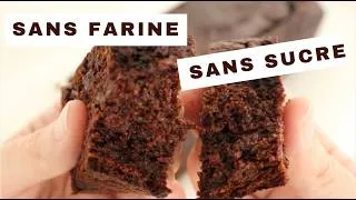 Miniature : 🍰 GÂTEAU AU CHOCOLAT HEALTHY sans Farine, sans Sucre, sans Lait et sans Huile 😋! Excellent !
