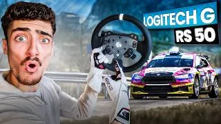 Miniature : LOGITECH G RS50 : JE TESTE CE NOUVEAU VOLANT DANS LE TURINI AVEC LA SKODA FABIA RALLY2 (à 100%)
