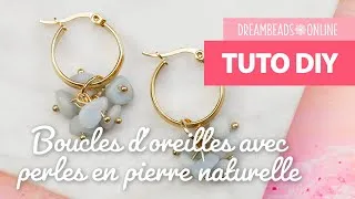 Miniature : Boucles d'oreilles avec perles en pierre naturelle |  Fabriquer des bijoux DIY ★ Dreambeads Online