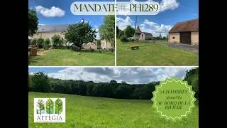 Miniature : 🏡 Virtual Tour - Farm with Barns, River & 3 hectares of Land | Chassignolles(36) | PH1289 | €279,030