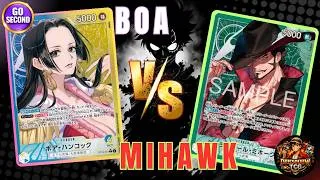 Miniature : Boa Hancock OP14 vs Dracule Mihawk OP14 | Gameplay – Going Second | One Piece TCG