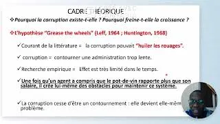 Miniature : L’impact de la corruption sur la croissance économique au Mali »  Université d’été PROLAC-GFP 2025