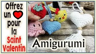 Miniature : Petit cœur amigurumi au crochet - cadeau fait main pour la St Valentin - spécial débutants