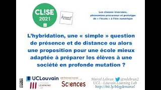 Miniature : Conférence du Pr. Marcel Lebrun - Hybridation des enseignements
