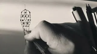 Miniature : Dessin d'un gourdin style D&D (JDR en général) timelapse