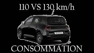 Miniature : Twingo 2026 : CONSOMMATION à 110 VS 130 km/h (électrique)