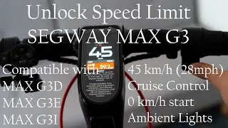 Miniature : (English) UNLOCK speed limit SEGWAY MAX G3/ZT3 Pro