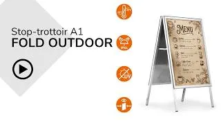Miniature : Stop-trottoir FOLD OUTDOOR A1 | Votre communication, même en extérieur
