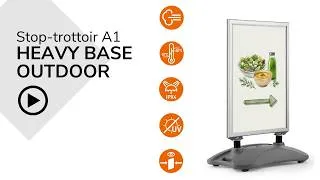 Miniature : Stop-trottoir HEAVY BASE OUTDOOR A1 | Une visibilité optimale en extérieur