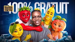 Miniature : Créer des vidéos de fruit style skibidi tentafruit : Formation complète GRATUIT !