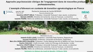 Miniature : invitée: Camille Berrier (UMR Agir): Approche psychosociale clinique de l’engagement (...)