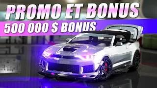 Miniature : 500 000 $ BONUS ENCORE - PROMO ET BONUS DE LA SEMAINE - GTA ONLINE