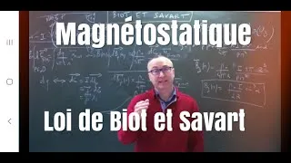 Miniature : Magnétostatique - Formule de Biot et Savart- Champ magnétique créé par une spire