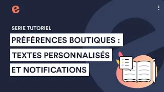 Miniature : Préférences de la boutique en ligne : textes personnalisés