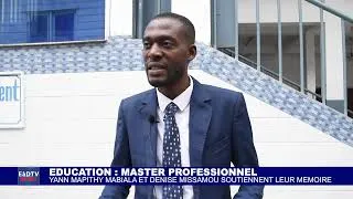 Miniature : EDUCATION : MASTER PROFESSIONNEL YANN MAPITHY MABIALA ET DENISE MISSAMOU SOUTIENNENT LEUR MEMOIRE.