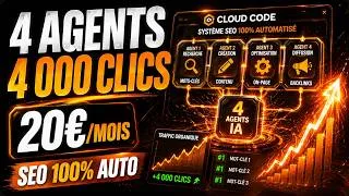 Miniature : J’ai remplacé une agence SEO par 4 agents IA Claude Code (je les donne)