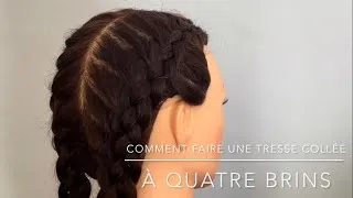 Miniature : Comment faire une tresse collée à quatre brins?