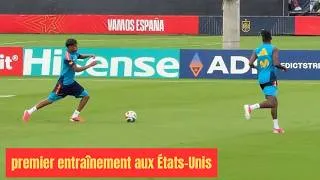 Miniature : Lamine Yamal défie Nico Williams lors du premier stage de préparation de l'Espagne aux États-Unis !