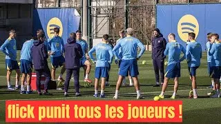 Miniature : Hansi Flick a tenu une longue réunion avec son personnel lors de l’entraînement avant levante