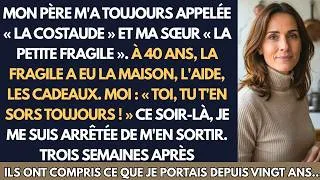 Miniature : MON PÈRE M'A APPELÉE « LA COSTAUDE » ET MA SŒUR « LA FRAGILE » CE SOIR-LÀ, JE ME SUIS ARRÊTÉE...