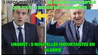 Miniature : 5 infos importantes en algérie aujourd’hui que tout le monde doit connaître