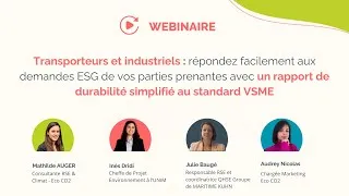 Miniature : Webinaire : rapport de durabilité simplifié au standard VSME