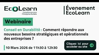 Miniature : Conseil en Durabilité : Comment répondre aux nouveaux besoins des entreprises ?