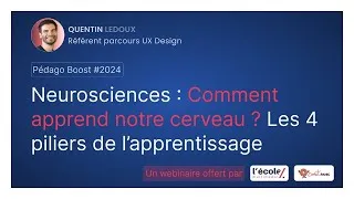 Miniature : Pédago Boost #1 : Comment notre cerveau apprend ? Les 4 piliers de l'apprentissage
