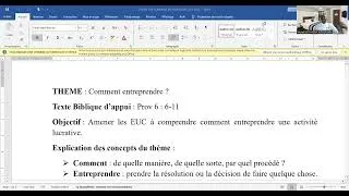 Miniature : COMMENT ENTREPRENDRE ?