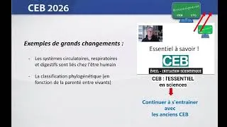 Miniature : SCIENCES : Nouveautés dans le CEB 2026  !