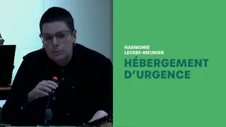 Miniature : Hébergement d'urgence : Harmonie Lecerf-Meunier