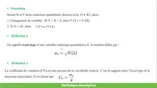 Miniature : La variance , Ecart type et coefficient de variation
