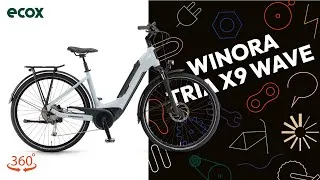 Miniature : Vélo électrique de ville Winora Tria X9 Wave - Vue 360° | Ecox
