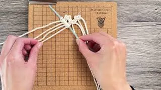 Miniature : Le noeud baguette horizontale en macramé