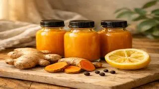 Miniature : Shot gingembre citron curcuma maison en 10 min ! Podcast Cuisine 🎧