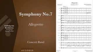 Miniature : Symphony N°7 : Allegretto - Ludwig van Beethoven (score for concert band)